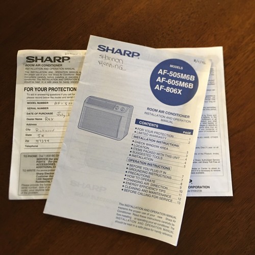 Sharp air conditioner for - sharp,